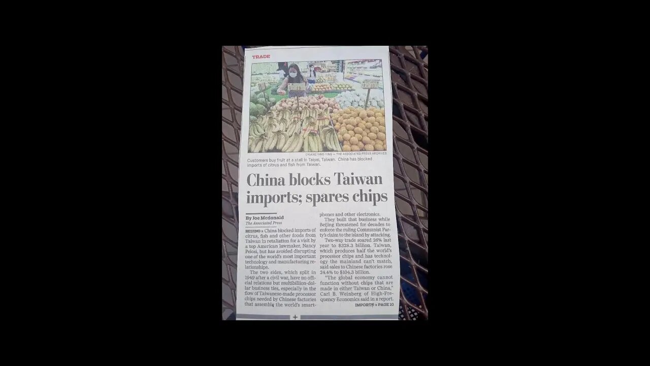 China blocks Taiwan imports, spares chips