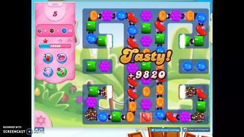 Candy Crush Level 1094 Audio Talkthrough, 2 Stars 0 Boosters