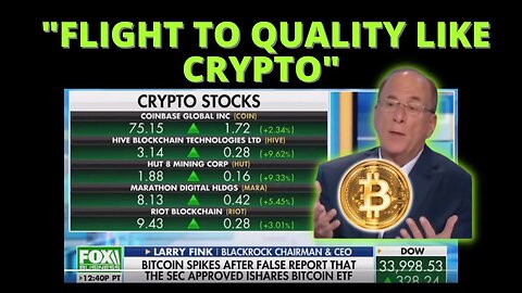 Super Bullish as "More people are running into a flight of quality like crypto"