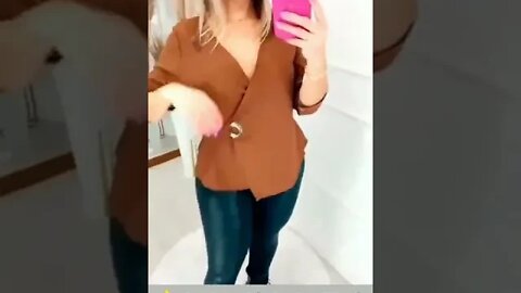 Camisa Social Lisa Transpassada Com Fivela/@shopee