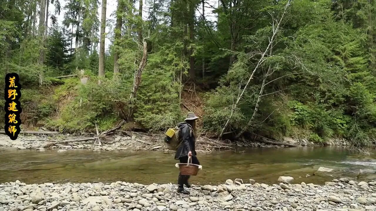 1 -- Camping in the forest. The tent was set up on the river. It was much more comfortable.