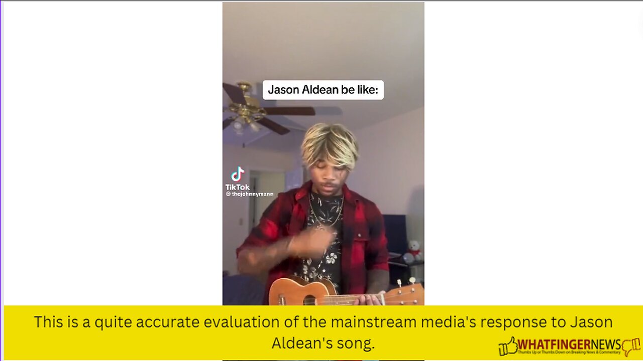 This is a quite accurate evaluation of the mainstream media's response to Jason Aldean's song.