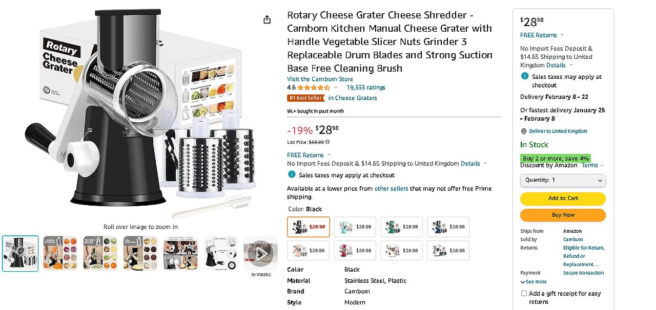 Rotary Cheese Grater Cheese Shredder Combo Kitchen | #CamboKitchen #CheeseGrater #KitchenEssentials