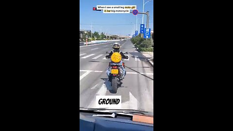 Small girl riding big motorcycle 🥰🥰