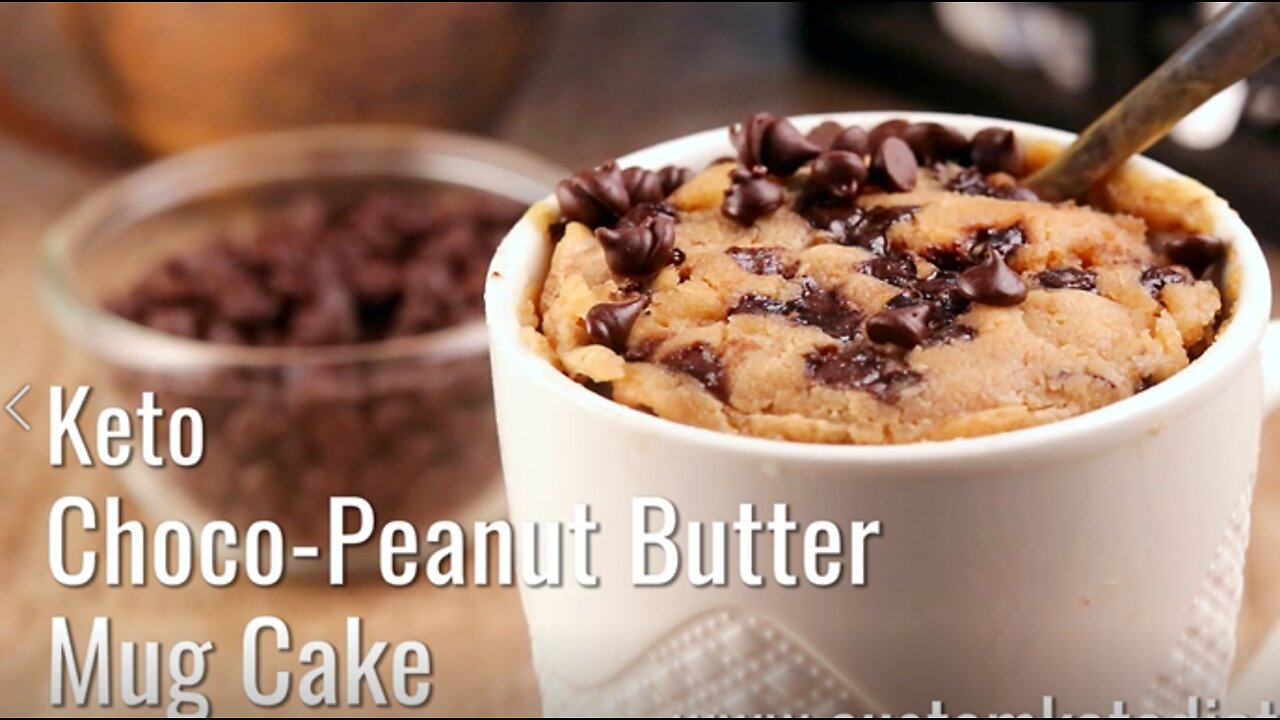 KETO CHOCO-PEANUT BUTTER MUG CAKE