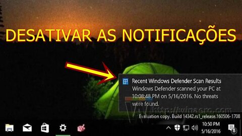 DESATIVAR a CENTRAL DE NOTIFICAÇÕES no Windows 10