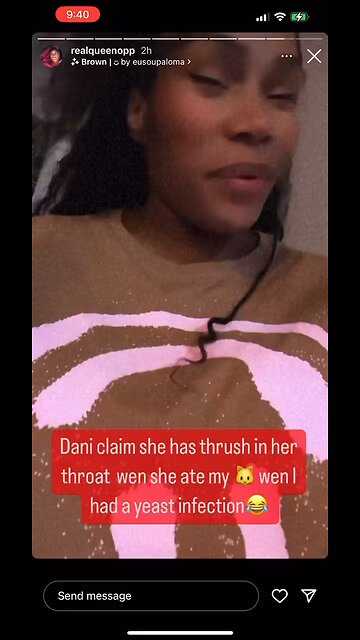 Queen Opp on her story.SMH NASTY