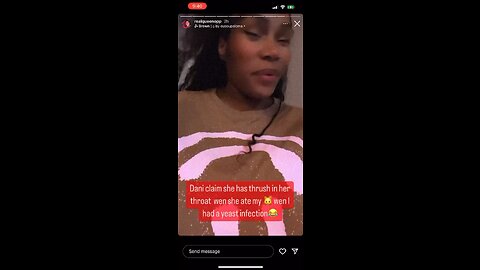 Queen Opp on her story.SMH NASTY