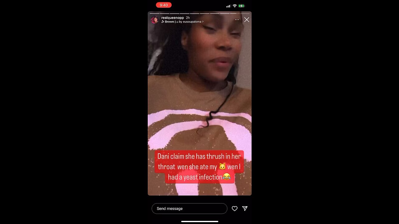 Queen Opp on her story.SMH NASTY