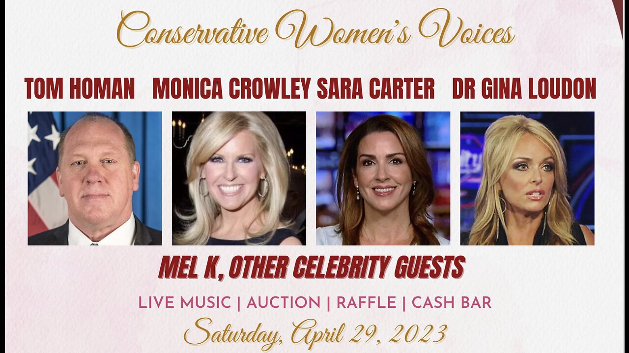 🚨LIVE 🚨 APRIL 29TH 6:30EST - CONSERVATIVES WOMEN VOICES GALA