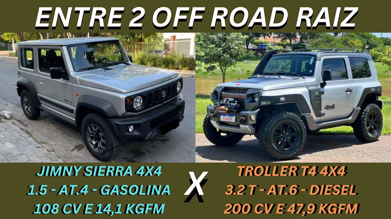 ENTRE 2 CARROS - SUZUKI JIMNY SIERRA 4STYLE X TROLLER T4 - SÓ PRA QUEM GOSTA DE FAZER OFF ROAD