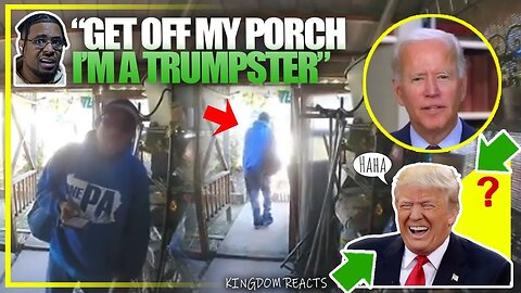 "DO YOU LIKE BIDEN" | Trump Supporter KICKS WOKE Salesman Off Her Porch For Co-Signing Biden