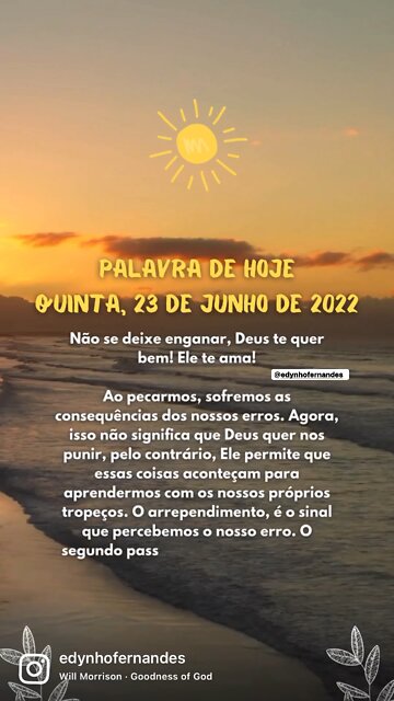 palavra de hoje Quinta-feira