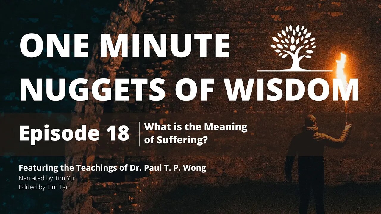 One Minute Nugget of Wisdom Episode 18 | Dr. Paul T. P. Wong