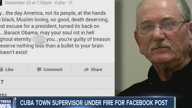 Cuba Town Supervisor under fire for Facebook post