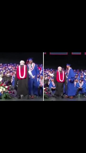Student totally posterizes his principal at graduation ceremony