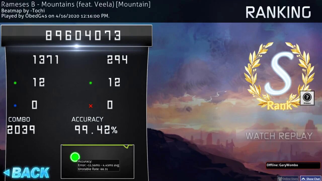 osu! | Rameses B - Mountains (feat. Veela) [Mountain] +HD FC