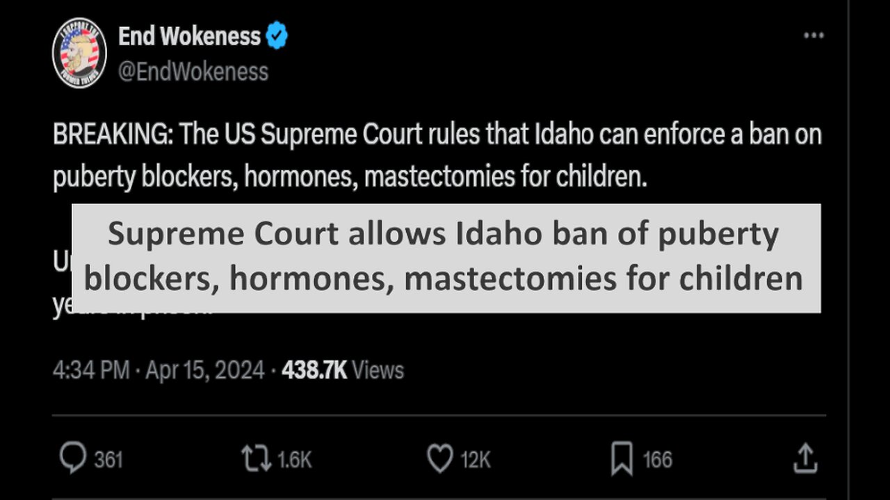 Supreme Court rules Idaho CAN block puberty blockers for minors