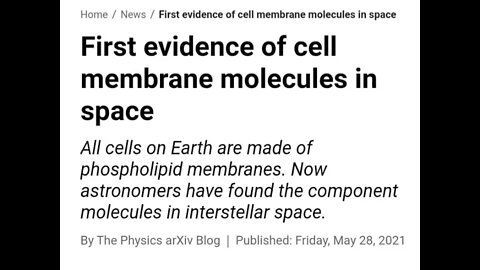 First Evidence Of Cell Membrane Molecules In Space Paranormal News