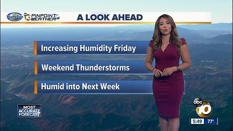 10News Pinpoint Weather with Meteorologist Angelica Campos