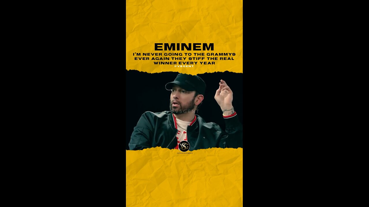 @eminem I’m never going to the #grammys ever again they stiff the real winner every year