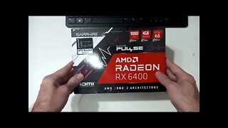 Unboxing Placa de Vídeo Sapphire Pulse AMD Radeon, RX 6400, 4GB, GDDR6, comprada na Terabyteshop.