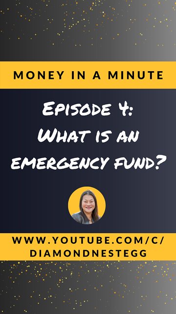 Money In A Minute | What Is An Emergency Fund