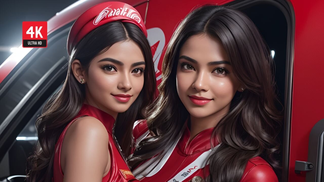 4k Ai Lookbook Girl AirAsia | cabin crew dress #ailookbookgirl #aibeauty