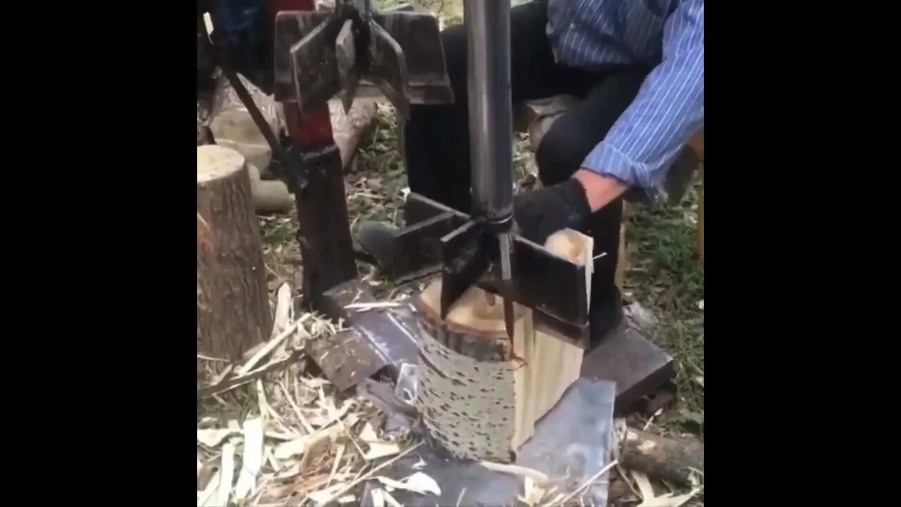 Smart work! wood cutting