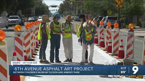 6th Avenue asphalt art project