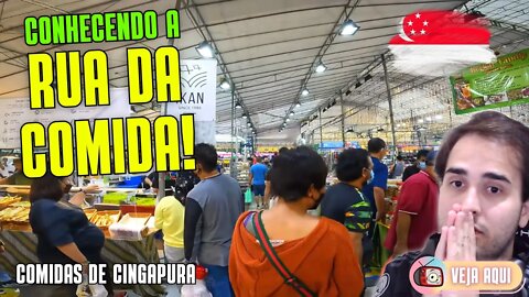 Conhecendo a RUA DA COMIDA de CINGAPURA! Reagindo a Comidas de Rua pelo Mundo | Veja Aqui Reacts