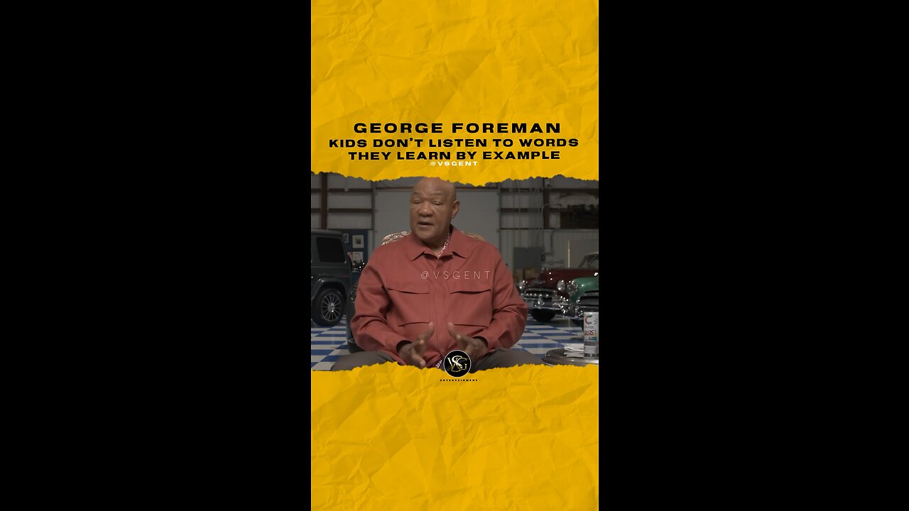 @biggeorgeforeman Kids don’t listen to words they learn by example.