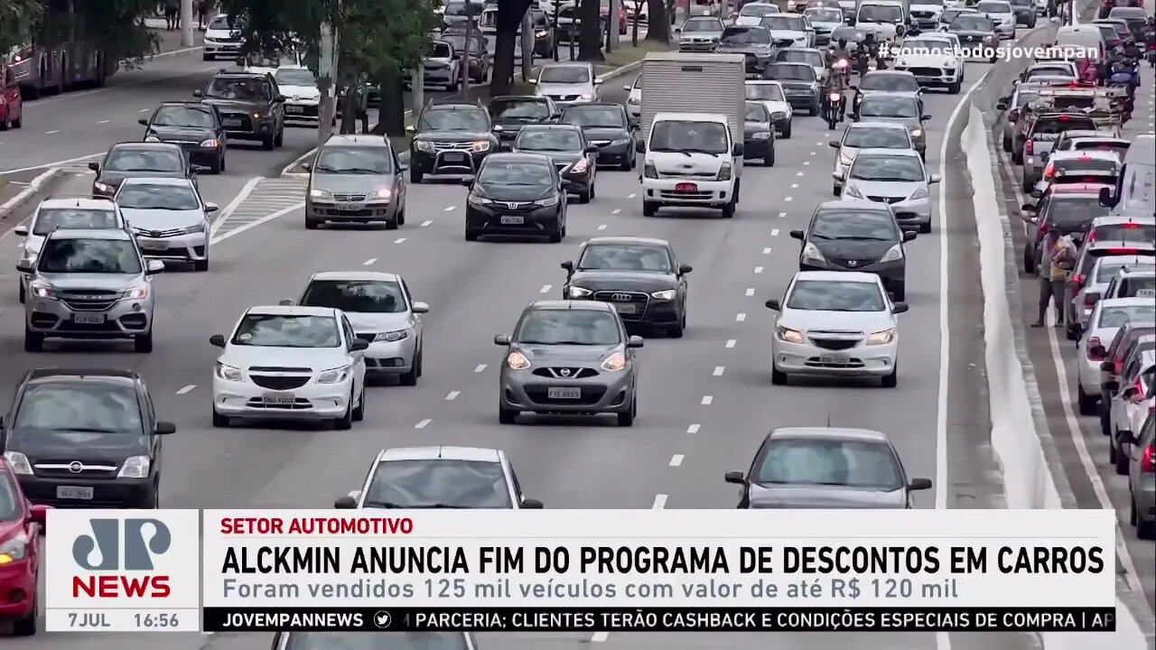 Alckmin anuncia fim do programa de descontos em carros I PRÓS E CONTRAS