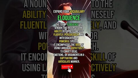 Eloquence Meaning #vocabulary