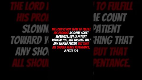 2 Peter 3:9 #Lord #slow #fulfill #promise #slownesss #God #bible #repent #jesus #christian #shorts