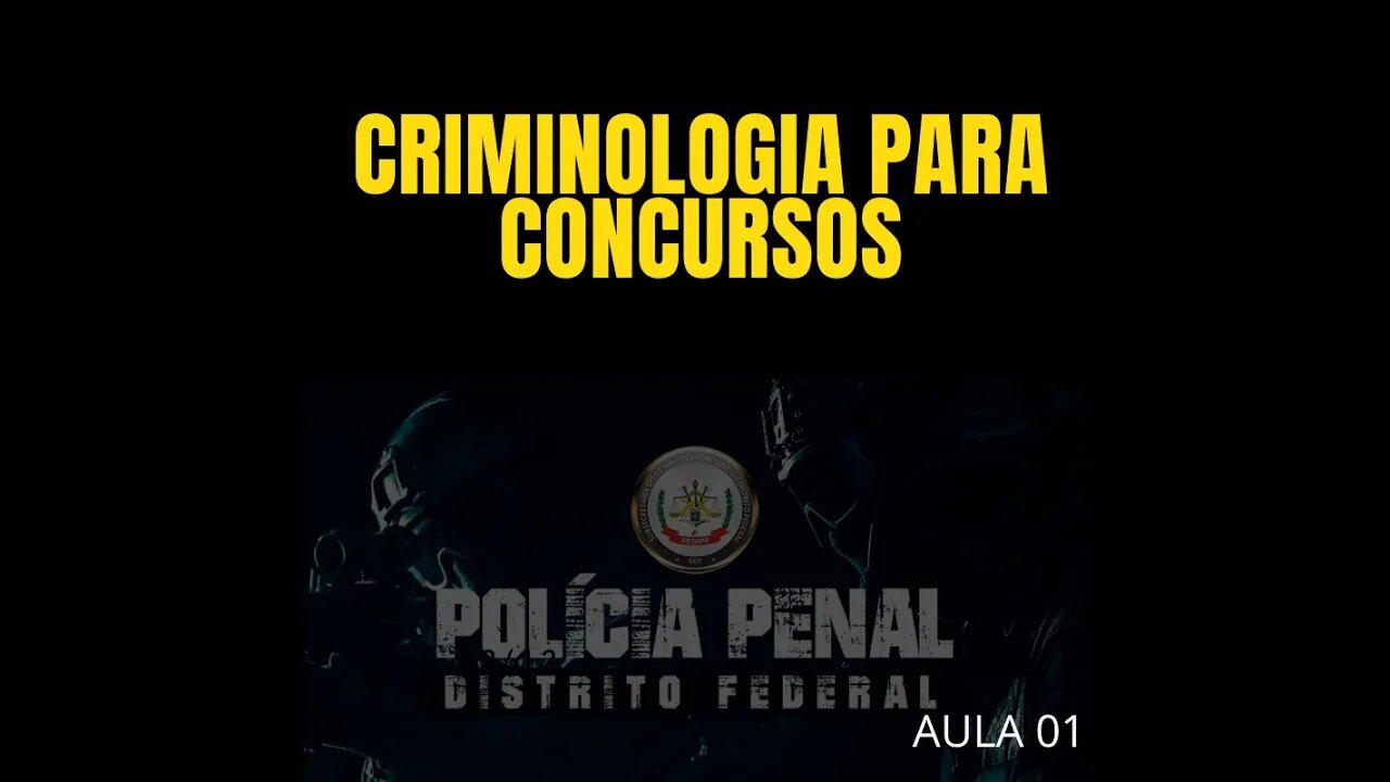 ESCOLA DE CHICAGO OU ECOLOGIA CRIMINAL - AULA COMPLETA CRIMINOLOGIA