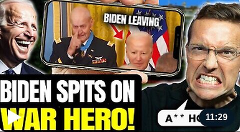 Biden JUMPS Off-Stage During Medal of Honor Ceremony! INSULTS War Hero | Joe FLEES Room, Crowd GASPS