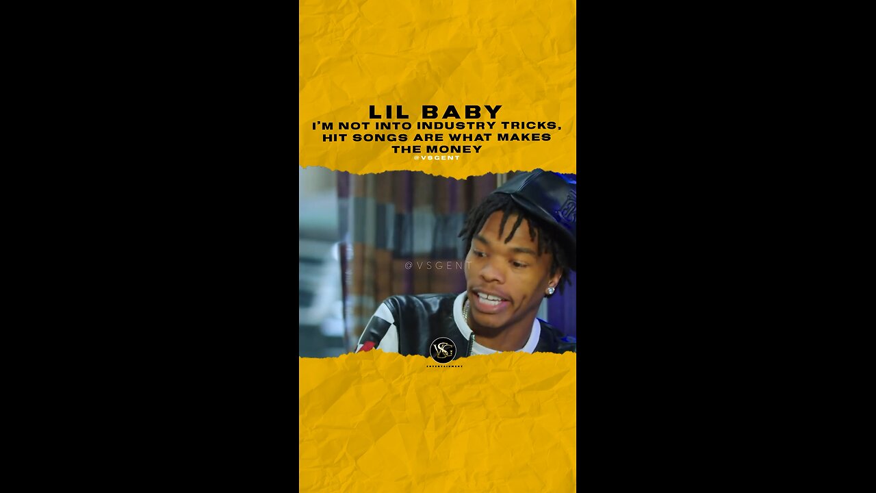 @lilbaby I’m not into industry tricks, hit songs are what makes the money