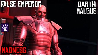 SWTOR Madness Sorcerer Gameplay | The False Emperor | Darth Malgus - Master Boss Fight