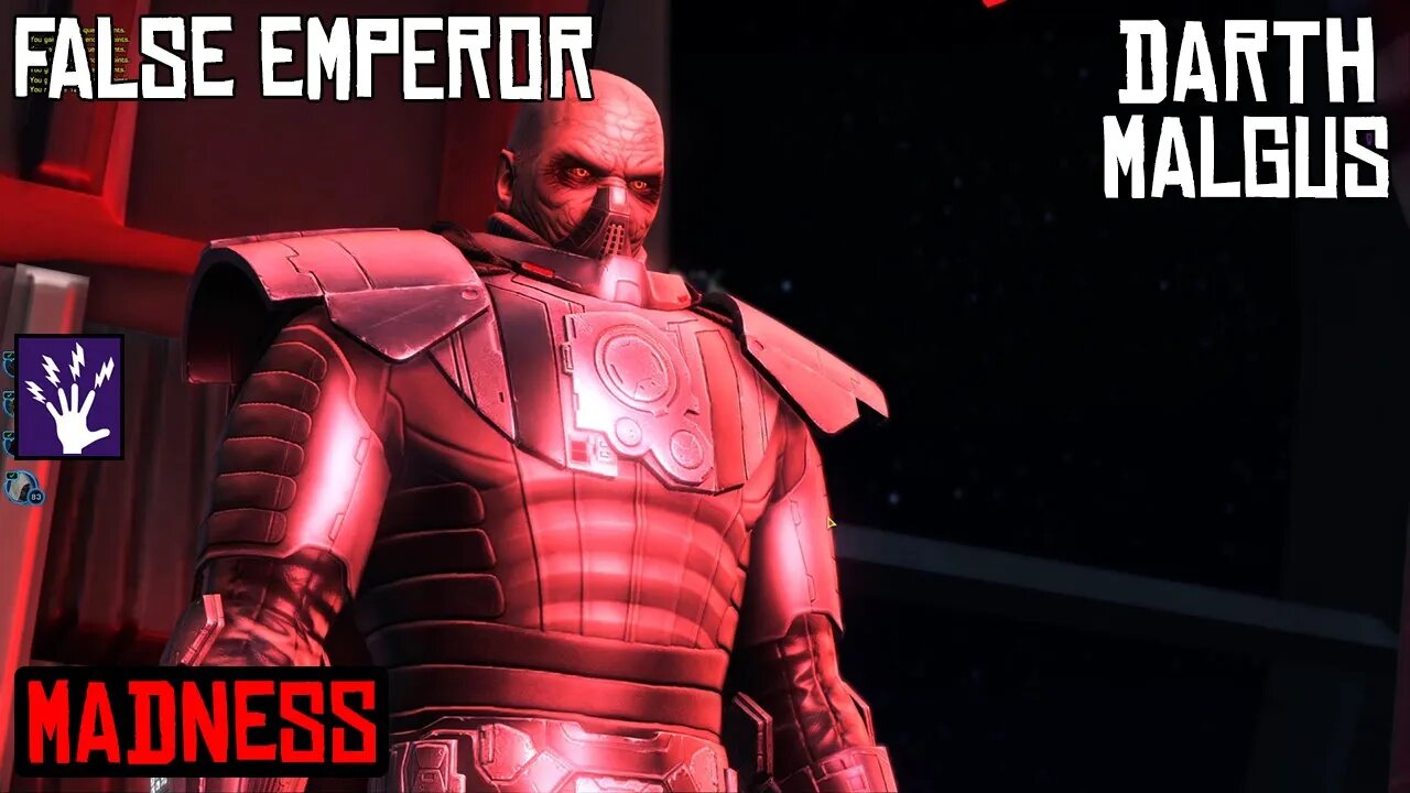 SWTOR Madness Sorcerer Gameplay | The False Emperor | Darth Malgus - Master Boss Fight