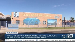 Final meeting on renaming Tempe schools