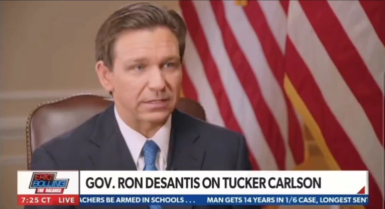 Gov DeSantis Reacts To Tucker Carlson's Firing