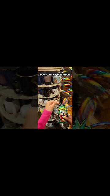 Bruna fazendo um POV da lojinha do Craker Barrel