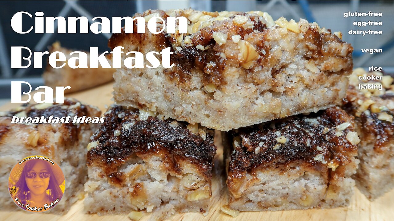 Cinnamon Breakfast Ideas Bar | No Gluten | No Eggs | No Dairy | Bob's Red Mill | RICE COOKER RECIPES