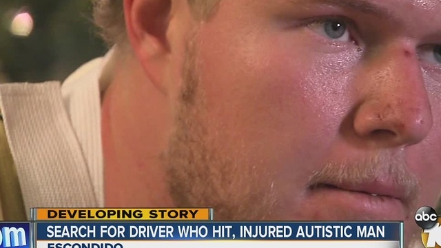 Search for driver who hit, injured autistic man