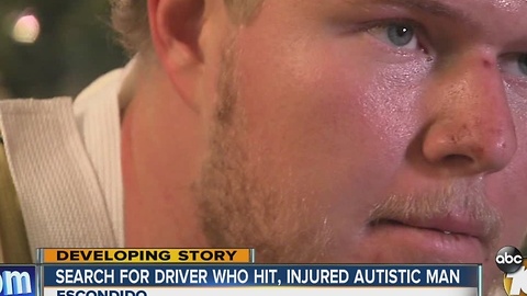 Search for driver who hit, injured autistic man