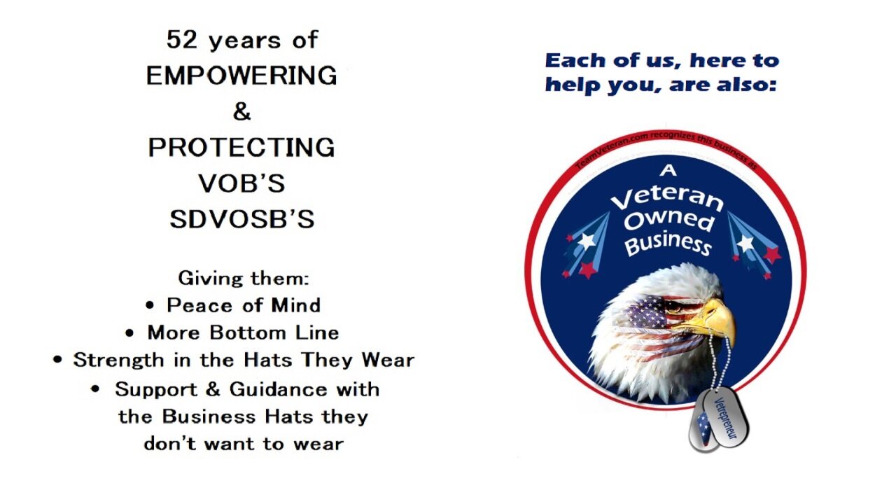 VP of Business Solutions and a fellow Veteran former Army Helicopter Pilot serving our Veteran-Owned Business communities!