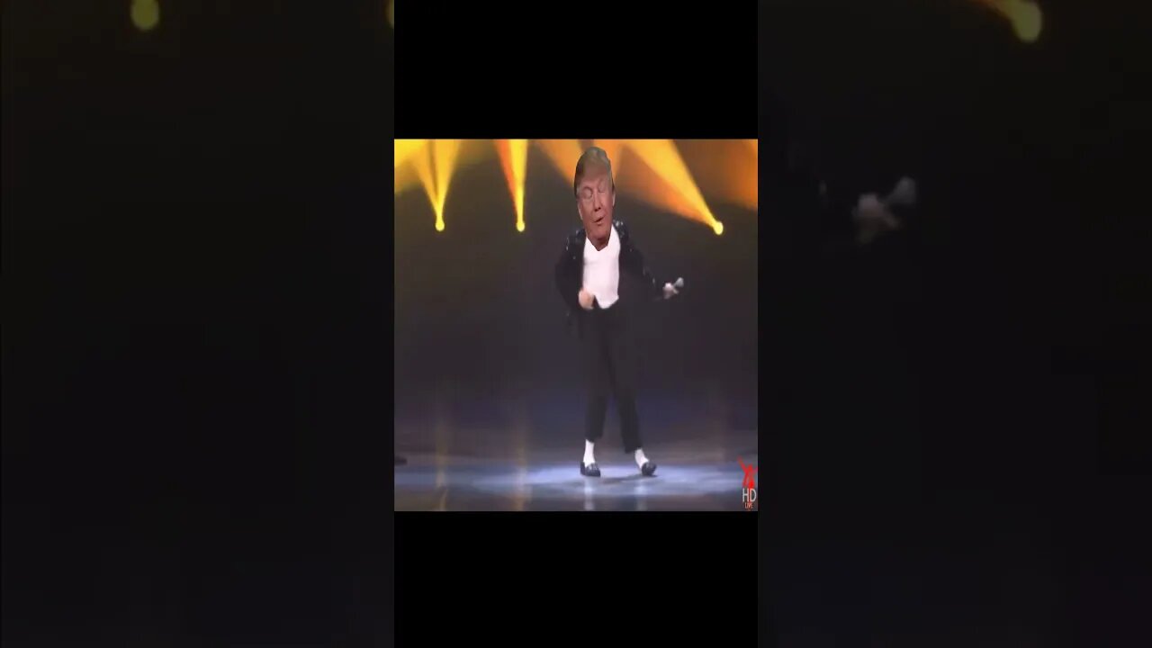 Donald Trump does the moonwalk.