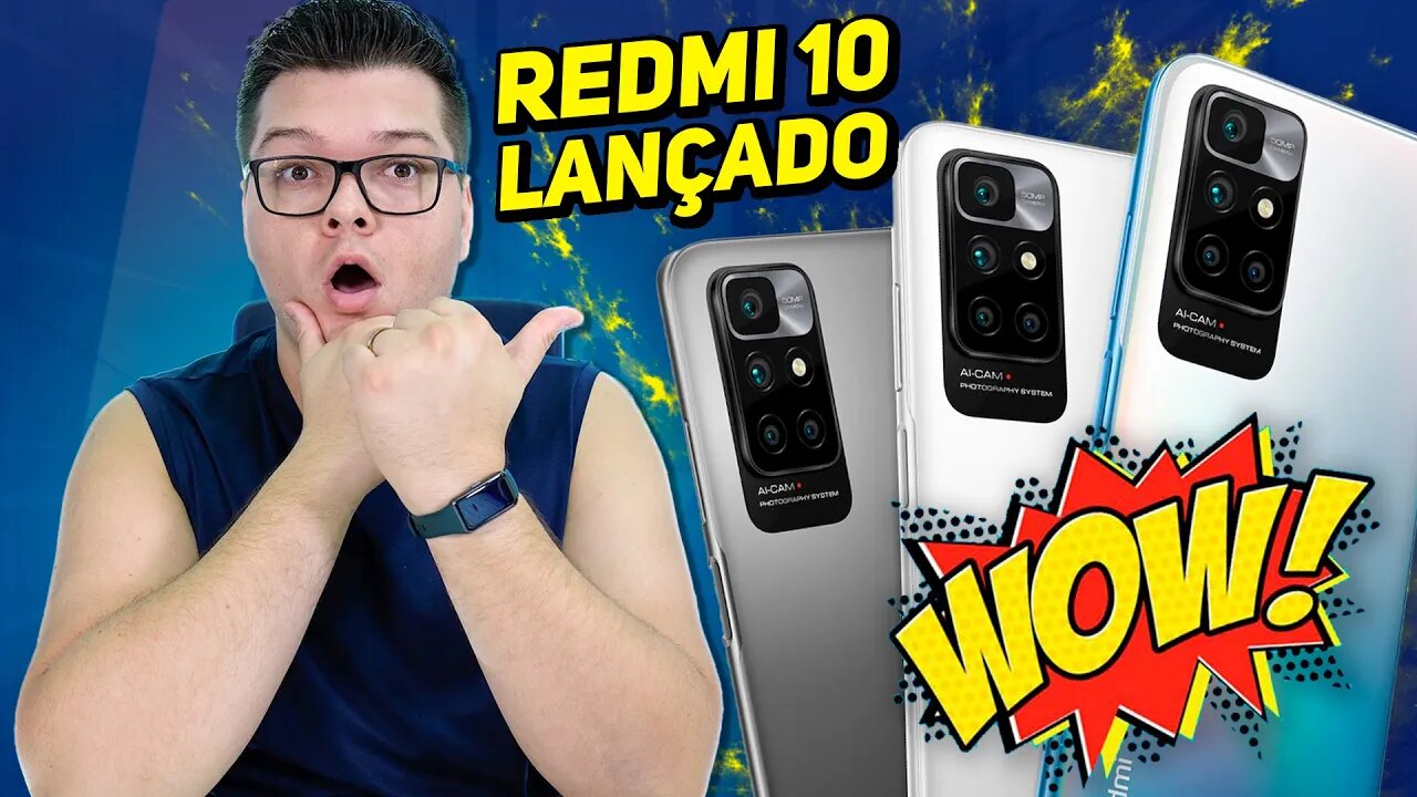 A XIAOMI LANÇOU O REDMI 10 E TA INCRIVEL! Tela 90hz, 50MPx por R$ 900,00