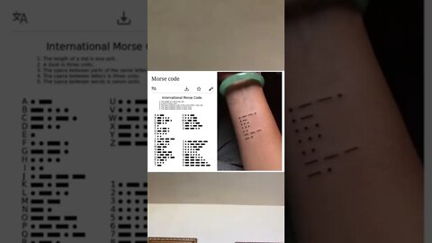 Morse code tatooo Video By tywitai